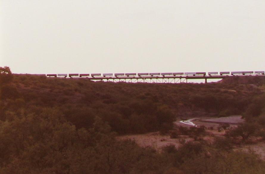 Train Crossing Trestle at Cienega Creek