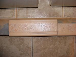 Idea One - Use Two Tan Bullnose Tiles Back to Back